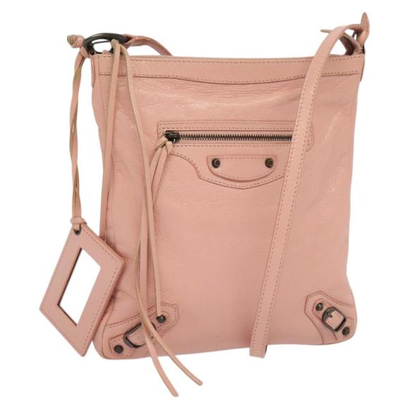 BALENCIAGA Shoulder Bag Leather Pink 310250 Auth hk2257V - Picture 1 of 16
